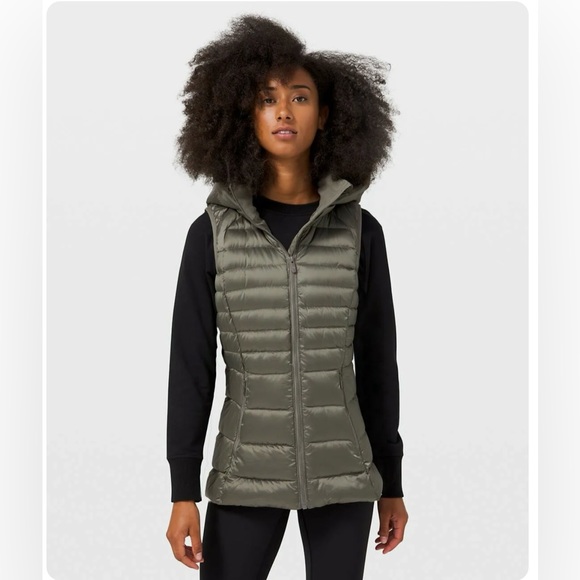 Lululemon Brave the Cold Vest Olive in size 6 - Picture 1 of 8